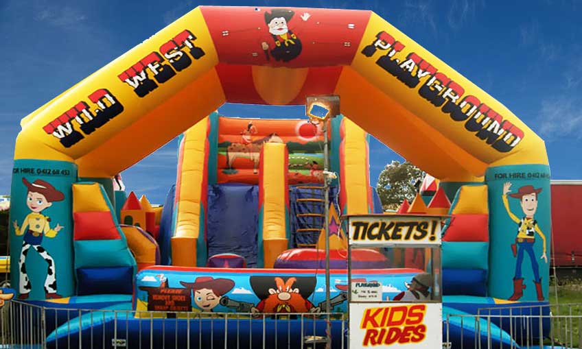 All Fun Wild West Bouncy Castle for hire Melbourne